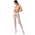 Collant sexy bianchi con ricami fiori e foglie - Taglia unica elasticizzata (Tg. 36-46) - 1
