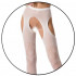 Collant sexy bianchi con ricami fiori e foglie - Taglia unica elasticizzata (Tg. 36-46) - 2