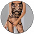 Tuta sexy nera con trama ad aperture - Taglia unica elasticizzata (Tg.36-48) - 0
