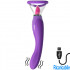 Vibratore Lecca e Succhia Clitoride, Vagina e Capezzoli 3 in 1 in Silicone Viola - 0
