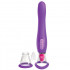 Vibratore Lecca e Succhia Clitoride, Vagina e Capezzoli 3 in 1 in Silicone Viola - 2