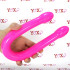 Dildo per Doppia Penetrazione in Puro Silicone Flessibile 43,8 x 3,5 cm. - 1