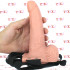 StrapOn cavo vibrante color carne con telecomando wireless ricaricabile USB 16 x 4,5 cm. - 0