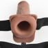 StrapOn cavo vibrante mulatto con telecomando wireless ricaricabile USB 17,5 x 4,5 cm. - 3