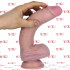 Fallo Ultra Realistico Triple Density King Cock con Ventosa e Testicoli 25 x 5 cm. - 2