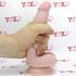 Fallo ultra realistico Triple Density King Cock color carne con ventosa e testicoli 16 x 3,8 cm. - 3