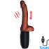 Vibratore Realistico con Spinta ed Effetto Riscaldante 16,6 x 3,6 cm. Africano Ricaricabile con USB - 0