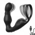 Ass-Gasm Pro - Cuneo Anale Vibrante con Anello Fallico in Silicone 13 x 3,3 cm. Nero Ricaricabile - 0
