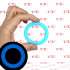 CockRing Fluorescente - Brilla al Buio - in Puro Silicone Diametro 6 cm - 0