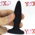 Cuneo Anale in Puro Silicone Nero con Emoji ILY 8,5 x 2 cm. - 2