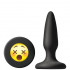 Cuneo Anale in Puro Silicone Nero con Emoji WTF 8,5 x 2 cm. - 0