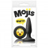 Cuneo Anale in Puro Silicone Nero con Emoji WTF 8,5 x 2 cm. - 1