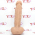 Vibratore rotante realistico color carne con ventosa 18 x 4 cm. - 4