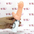 Vibratore rabbit rosa in silicone con setole stimolanti 21 x 4 cm. - 2