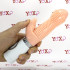 Vibratore rabbit rosa in silicone con setole stimolanti 21 x 4 cm. - 1