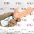Vibratore rabbit rosa in silicone con setole stimolanti 21 x 4 cm. - 0