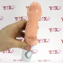 Vibratore rabbit rosa in silicone con setole stimolanti 21 x 4 cm. - 5