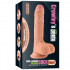 Fallo ultra realistico in silicone Dual Density color carne con ventosa 18 x 3,8 cm. - 3