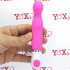 Vibratore punto G in silicone rosa a tre sezioni 15 x 2,5 cm. - 0