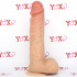 Omaggio vibratore rotante realistico wireless ricaricabile color carne con ventosa 20,5 x 4 cm. - 1