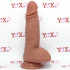 Fallo ultra realistico in silicone Dual Density color carne con ventosa 17,5 x 4,5 cm. Castiel - 0