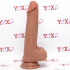 Fallo ultra realistico in silicone Dual Density color carne con ventosa 17,5 x 4 cm. Kevin - 0