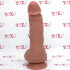 Fallo ultra realistico in silicone Dual Density color carne con ventosa 19,5 x 4,5 cm. Ercules - 3