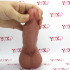 Fallo ultra realistico in silicone Dual Density color carne con ventosa 19,5 x 4,5 cm. Ercules - 7