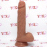 Fallo ultra realistico in silicone Dual Density color carne con ventosa 18,5 x 4 cm. Vitor - 3