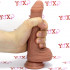 Fallo ultra realistico in silicone Dual Density color carne con ventosa 18 x 4 cm. Geoffrey - 0