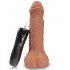Vibratore Realistico Rotante Color Carne con Testicoli e Ventosa 17,8 x 4 cm. - 0