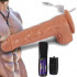 Vibratore Realistico Rotante Color Carne con Testicoli e Ventosa 17,8 x 4 cm. - 4