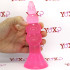 Plug anale rosa a sfere progressive con ventosa 18 x 3,4 cm. - 1