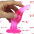 Cuneo Anale con Ventosa 13,8 x 3,5 cm. Rosa - 2