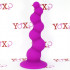 Cuneo anale in silicone fucsia a 7 bolle 15 x 3,5 cm. - 2