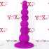 Cuneo anale in silicone fucsia a 7 bolle 15 x 3,5 cm. - 3