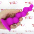 Cuneo anale in silicone fucsia a 7 bolle 15 x 3,5 cm. - 0