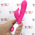 Vibratore rabbit fucsia in silicone con 30 vibrazioni 20,5 x 3,2 cm. - 1