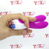 Vibratore rabbit fucsia in silicone con protuberanze stimola clitoride 20 x 3 cm. - 4