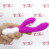 Vibratore rabbit fucsia in silicone con protuberanze stimola clitoride 20 x 3 cm. - 3