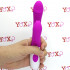 Vibratore rabbit fucsia in silicone con protuberanze stimola clitoride 20 x 3 cm. - 2