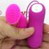 Vibratore con setole stimola clitoride in silicone inodore 7,6 x 3,8 cm. - 4