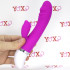 David - Vibratore rabbit fucsia in silicone con setole stimola clitoride 18,8 x 3,5 cm. - 1