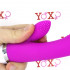 David - Vibratore rabbit fucsia in silicone con setole stimola clitoride 18,8 x 3,5 cm. - 4