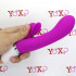 Vibratore rabbit in silicone viola con setole stimola clitoride 18,8 x 3,5 cm. - 3