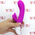 Vibratore rabbit in silicone viola con setole stimola clitoride 18,8 x 3,5 cm. - 0