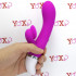Vibratore rabbit in silicone viola con setole stimola clitoride 18,8 x 3,5 cm. - 0