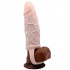 Guaina allunga pene +3 cm. con anello testicoli color carne 17,5 x 3,7 cm. - 0