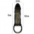 Guaina stimolante elastica nera con anello testicoli 10,5 x 3,2 cm. - 5
