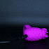 Anello fallico in silicone rosa con ruota lecca clitoride ricaricabile USB 3,5 cm. - 5